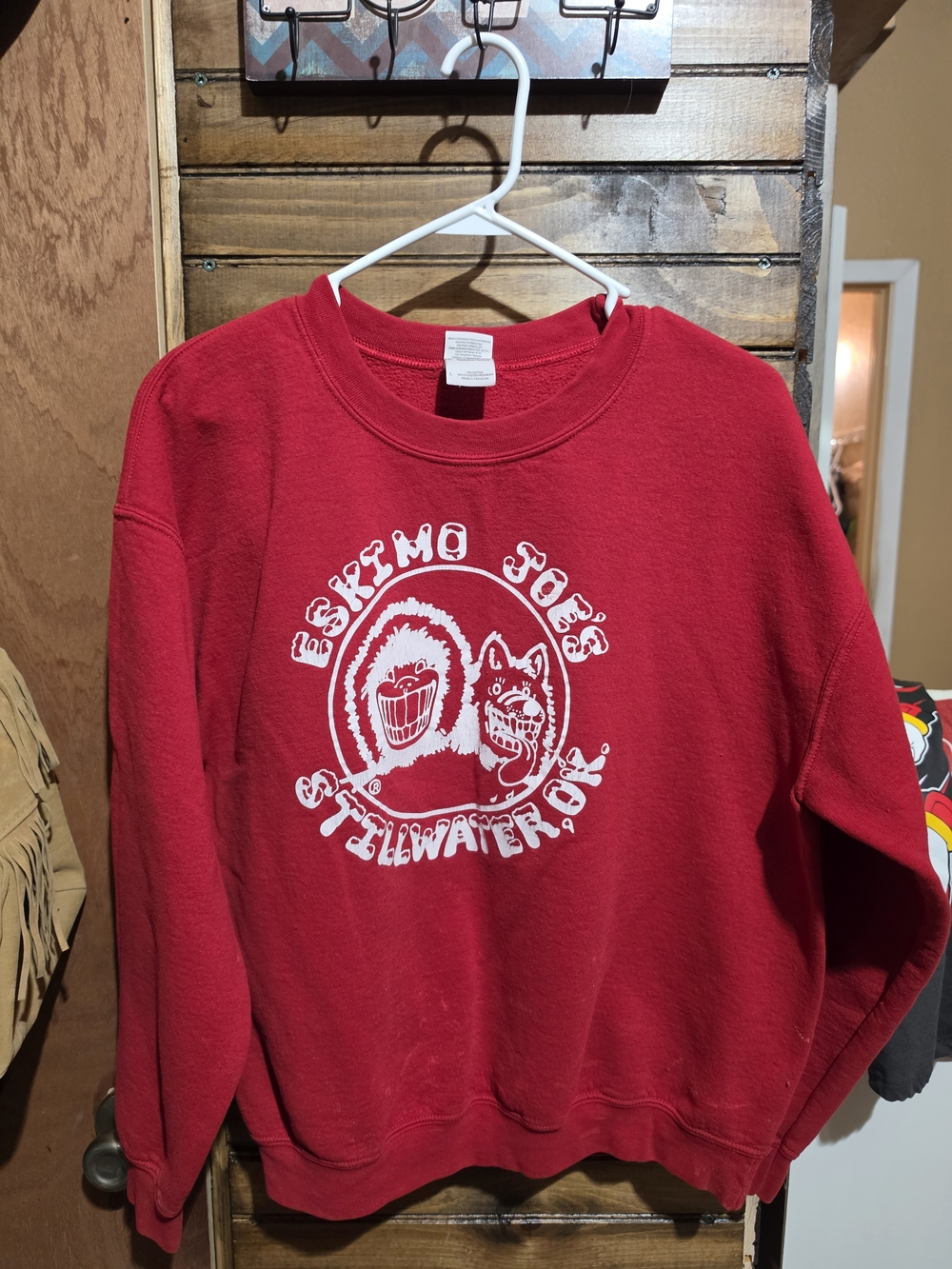 Stillwater OK Red Graphic Crew Sweatshirt